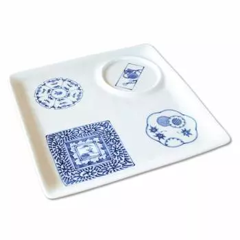 One Plate Dish Stylish Dishwasher Microwave Safe Arita Ware Dyed Hyakkei Square Tray Plate