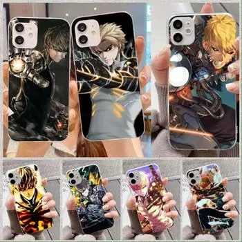 One Punch Man Genos Phone Case For IPhone 14 13 12 11 XS X 8 7 6 Plus Mini Pro Max SE 2022 Soft Transparent Phone Cover iPhone 14