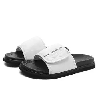 One-word slippers men s summer new trendy men s casual beach cool slippers outer wear factory foreign trade large size 38