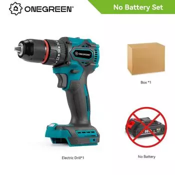 ONEGREEN 1200 Вт 480 Н.М крутящий момент бесщеточная электрическая ударная дрель 20 передач аккумуляторная отвертка электроинструменты для Makita 18 В аккумулятор Without Battery