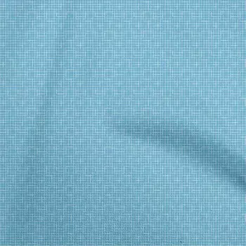oneOone Cotton Flex Blue Fabric Check Sewing Material Print Fabric By The Yard 40 Inch 42 Inch Wide - Viscose Chiffon чёрный