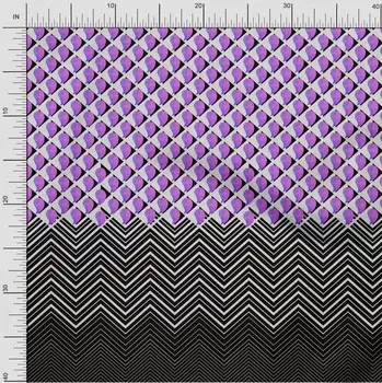 oneOone Cotton Flex Fabric Chevron & Triangle Panel Fabric Prints By Yard 40 Inch 42 Inch Wide - Viscose Chiffon розовый