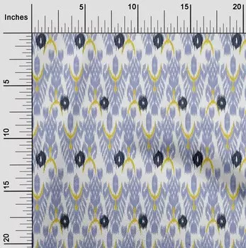 oneOone Cotton Flex Fabric Tree Style Ikat Print Fabric BTY 40 Inch Wide 42 Inch Wide - Viscose Chiffon чёрный