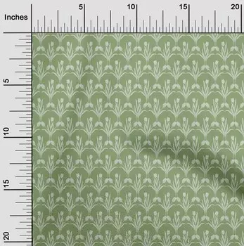oneOone Cotton Flex Light Green Fabric Florals Sewing Fabric By The Yard Printed Diy Clothing Sewing Supplies 40 Inch 42 Inch Wide - Viscose Chiffon светло-зеленый
