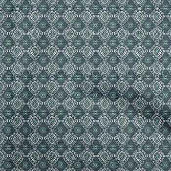 oneOone Ткань Cotton Flex Dark Teal Green, абстрактные традиционные проекты для поделок, декоративная ткань, напечатанная по ярдам, 40 дюймов 42 Inch Wide - Viscose Chiffon коричневый