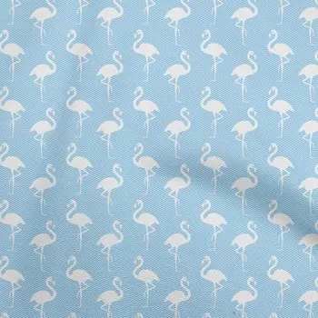 oneOone Ткань Cotton Flex Light Blue, фламинго, швейные проекты, принты на ткани по ярдам 40 дюймов 42 Inch Wide - Viscose Chiffon чёрный
