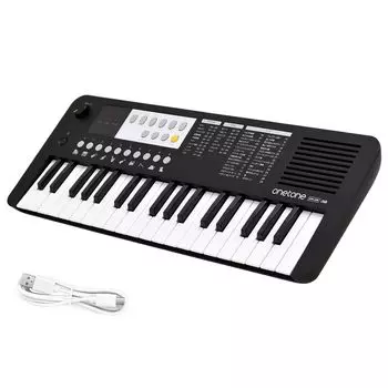 ONETONE One Tone Electronic Mini 37 LED японская кабельная клавиатура, клавиши, дисплей, совместимость с USB-MIDI, возможность письма, OTK-37M/BK (USB-накопитель в комплекте)