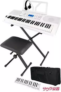 ONETONE One Tone Keyboard 61 Keys OTK-61SWH Sakura Musical Instruments Original Set [чехол, подставка, стул, наушники, салфетка для чистки]
