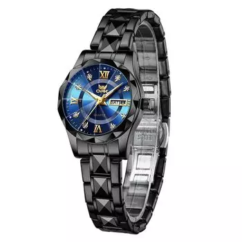 OPK Women s Watch Quartz Arm Watch Popular Simple Women Gorgeous Light Easy to Read Waterproof Luminous Watch for women Black. blue