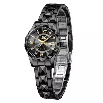 OPK Women s Watch, Quartz Arm Watch, Popular, Simple, Women s, Gorgeous, Light, Easy to Read, Waterproof, Luminous Watch for women, Black