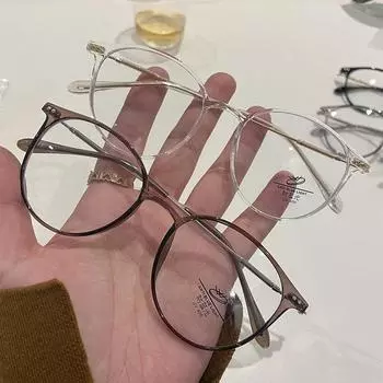 Оправа для очков Simplicity Eyeglass Frame Cold Womens Optical Anti-Blue Brown Ultra-Light Tr90 Frame Plain Glasses Glasses Gray