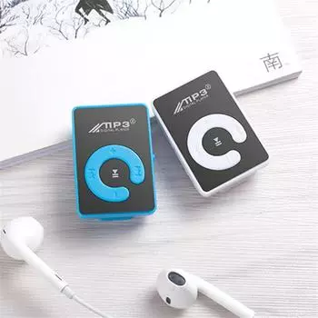 Оптовая продажа C Key Clip Insert MP3 Новый мини Mp3-плеер музыкальный плеер зеркальный зажим для карт Высокое качество воспроизведения музыки музыкальный плеер 2025 чёрный