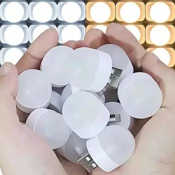 Оптовая продажа мини USB ночники теплый белый свет защита глаз книга чтение свет USB разъем ПК мобильный зарядка светодиодная лампа