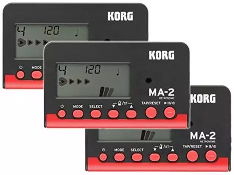 [Оптовая закупка] KORG - Metronome MA-2 Black & Red MA-2-BKRD Набор из 3 шт.