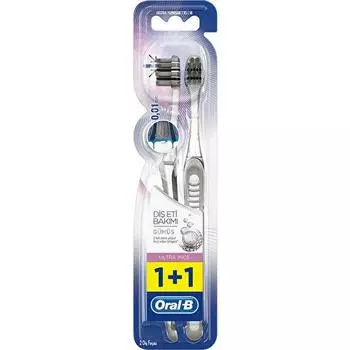 Oral B, 2 упаковки, ультратонкая зубная щетка для ухода за деснами, сверхмягкая зубная щетка