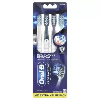 Oral-B, зубная щетка CrossAction All In One, мягкая, 4 зубные щетки