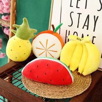 Orange Simulation Fruit Stuffed Dolls Vegetable Plush Toy Banana Stuffed Toys Mini Fruit Dolls Pineapple