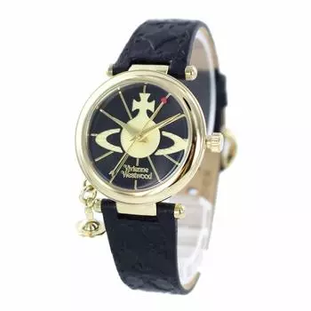 Часы Orb Charm Gold Black Leather VV006BKGD [Vivienne Westwood] женские [Товар]