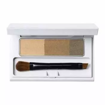 orbis blend eyebrow compact in case with mirror, brush included natural brown powder eyebrow