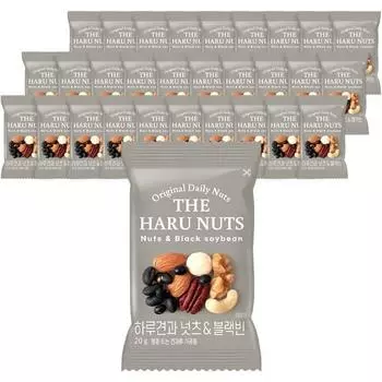Орехи Haru Nuts & Black Bean Mix, 20 г, 30 шт., корейские орехи