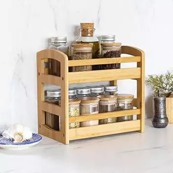 Органайзер-подставка для специй с 2 полками для кухонной столешницы или шкафа United States