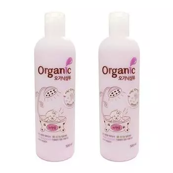 Organic Puppy Dog Shampoo, 500мл, 2 упаковки, Корейский шампунь для домашних животных
