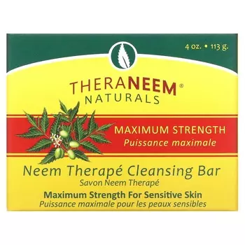Organix South, TheraNeem Naturals, очищающее мыло с экстрактом нима, для чувствительной кожи, 4 унции (113 г)