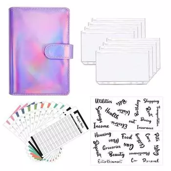 Organizer Zipper Pockets Budget Sheets Budget Planner A6 Notebook Binder Budget Binder Notebook