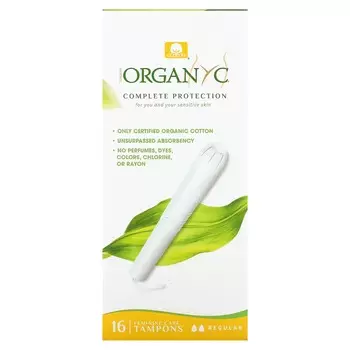 Organyc, тампоны, обычные, 16 шт.