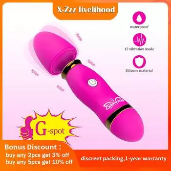 Оргазм AV Stick Вибраторы Стимулируют клитор G-spot Массажер Волшебная палочка Фаллоимитатор Вибратор Секс-игрушки для женщин и взрослых