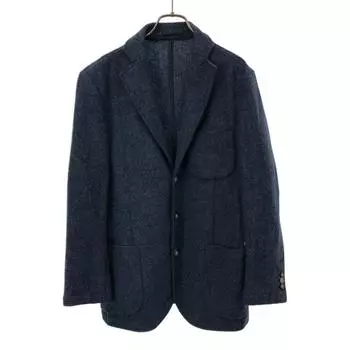 ORIAN Made in Italy wool Herringbone Long sleeve tailored jacket 42 Blue Men s Used