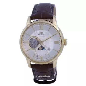 Orient Classic Sun And Moon Open Heart Automatic RA-AS0010S10B RA-AS0010S30B Мужские часы серебряный
