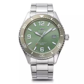 [Orient Clock] часы Mako Mako SOLAR на солнечной батарее Поставляются с гарантией отечественного производителя RN-WJ0001E мужские зеленые
