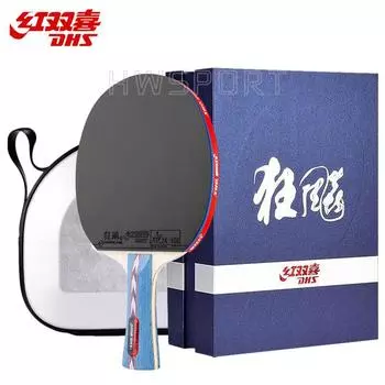Оригинальная ракетка для настольного тенниса DHS Hurricane No1 No2 Professional 5 Wood Blade Provincial Hurricane 3 Rubber Ping Pong Racket CS grip no box