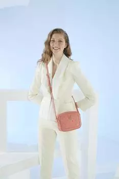 Оригинальная роскошная сумка на плечо Pierre Cardin Coral Monogram Коралловая женская сумка на плечо с монограммой