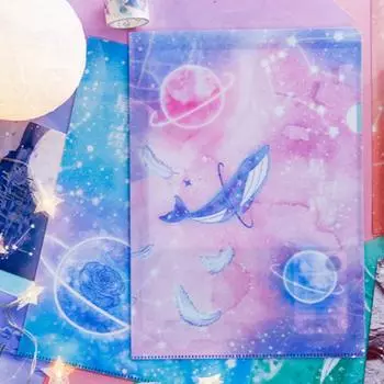 Оригинальная сумка для файлов Fantasy Starry Sky Series Креативная сумка для файлов PP Креативная сумка для файлов Cherry Blossom для хранения контрольных работ для студентов