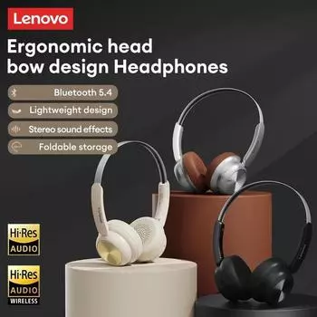 Оригинальные беспроводные наушники Lenovo Th66 Bluetooth 5.4 с HD-звуком без потерь и режимом кино, гарнитура, модные аксессуары, вкладыши, новые чёрный