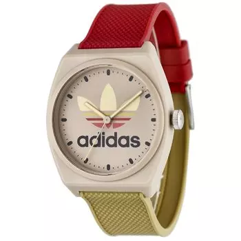 [Оригинальные часы Adidas] Часы PROJECT TWO GRFX Project Two с графическим бежевым циферблатом, резиновым лобовым стеклом, кварцевые, водонепроницаемые, 5 АТМ, 36 мм, китайские часы