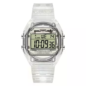 [Оригинальные часы Adidas] DIGITAL TWO с серебристым циферблатом из минерального стекла и кристаллами, кварцевые часы марки AOST24061 [Товар]