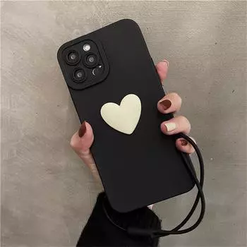 Оригинальный чехол для телефона Diy, мягкий силиконовый браслет с 3d сердечками «сделай сам», для Iphone 14 13 12 11 Promax 7 8 Plus Xsmax X Xr For iphone 14pro