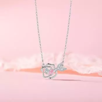 Оригинальный дизайн ожерелье Rose Love женское легкое роскошное нишевое стрела купидона сердце ключичная цепочка из нержавеющей стали