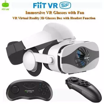 Оригинальный Fiit VR 5f шлем 3d VR очки виртуальной реальности стерео гарнитура для Ios Android смартфон очки коробка Capacete с вентилятором Only Fiit 5F VR