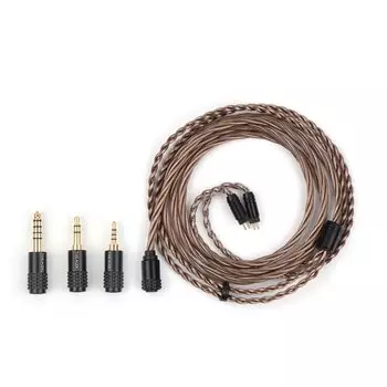 Оригинальный кабель для обновления наушников THIEAUDIO Prestige Oracle MKII. Подходит для наушников с возможностью повторного использования. Конструкция стального штекера. Внешний материал штекера — мягкий ПВХ.