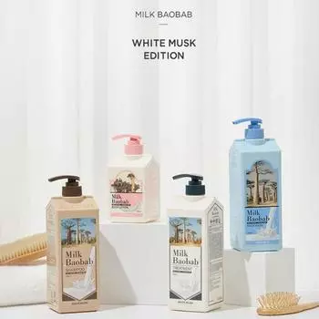 Оригинальный подарочный набор для волос Milk Baobab из 2 предметов, 1 корейский набор для ухода за волосами, подарочный набор из 2 предметов для тела Milk Baobab, 1 корейский набор для ухода за телом wash1000ml+lotion500ml