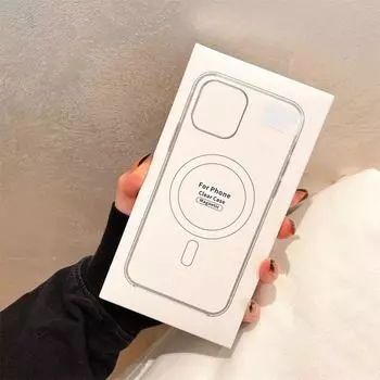 Оригинальный роскошный чехол Magsafe с беспроводной зарядкой для iPhone 15 14 13 12 11 Pro Max Plus, мини-магнитный прозрачный чехол-бампер For iPhone 15Pro