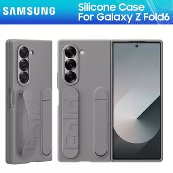 Оригинальный силиконовый чехол для телефона Samsung Galaxy Z Fold6, защитный чехол для Z Fold 6 белый