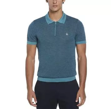 Original Penguin Ao Jacquard 1/4 Zip поло с короткими рукавами M