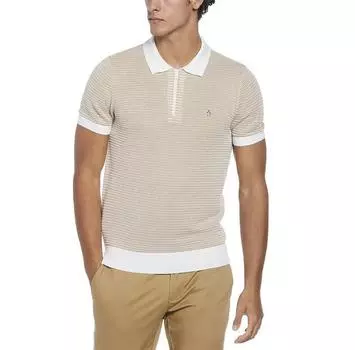 Original Penguin Ao Jacquard 1/4 Zip поло с короткими рукавами M