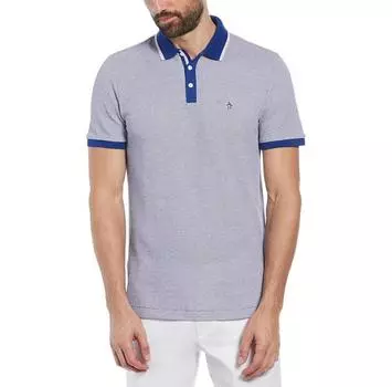 Original Penguin Birdseye Pique Jacquard Tip Placket поло с короткими рукавами L