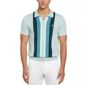 Original Penguin Cotton Vert Stripe Johnny Collar поло с короткими рукавами XL